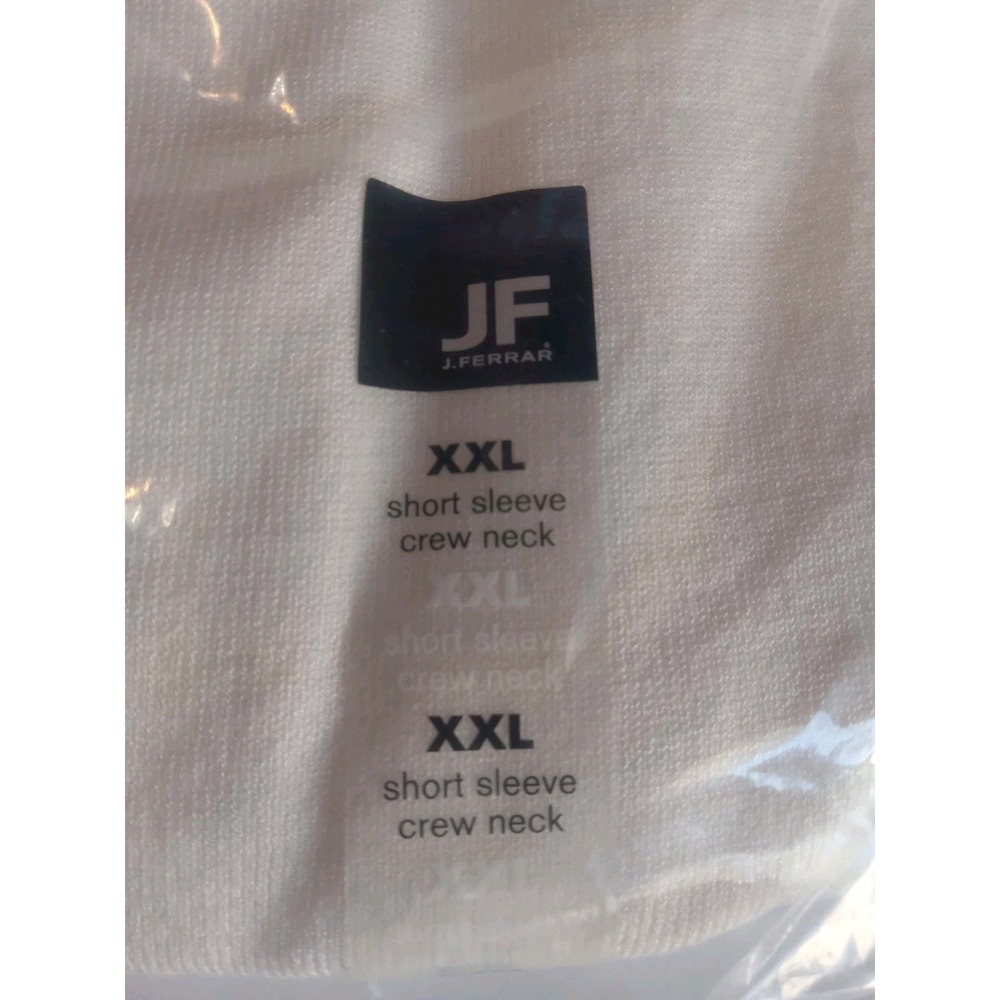 J. Ferrar Mens Short Sleeve Crew Neck Sweater XXL Snow White Light Weight - Picture 4 of 5